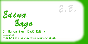 edina bago business card