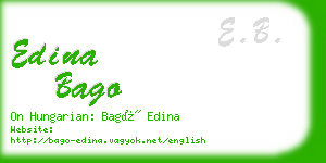 edina bago business card